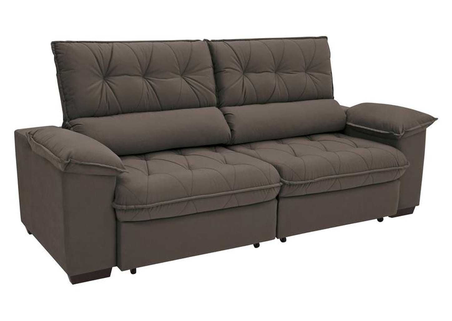 Sofá Retrátil Reclinável 4 Lugares Suede Hannover - Linoforte