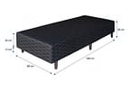 Base Cama Box Solteiro Umaflex 88x26x188cm - Duomo