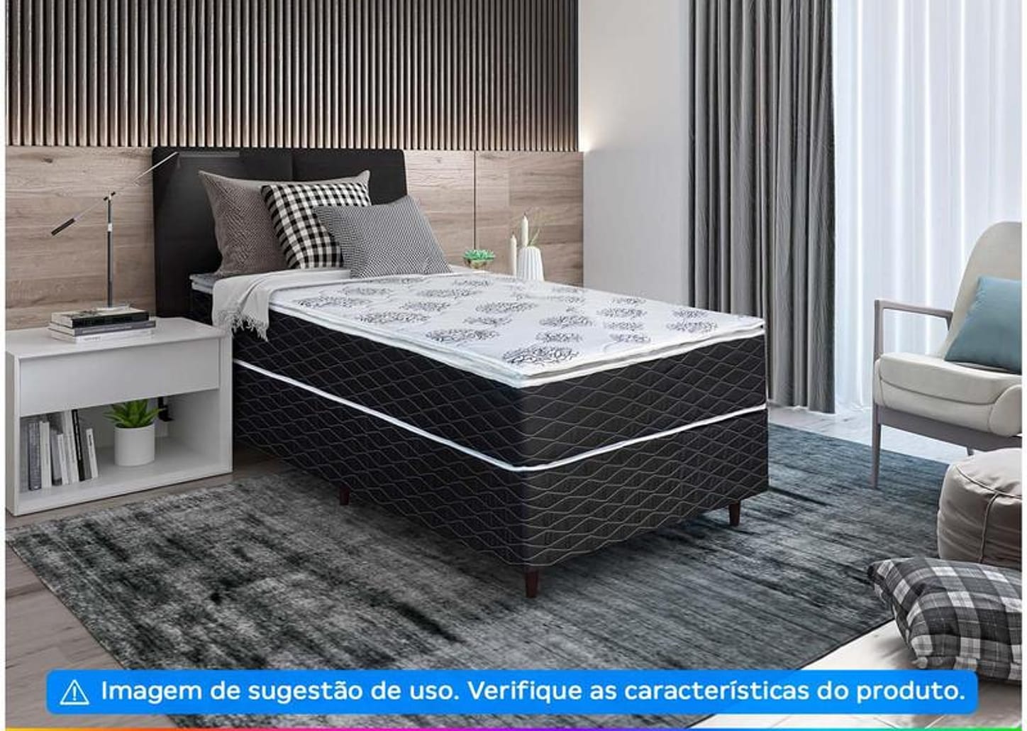 Base Cama Box Solteiro Umaflex 88x26x188cm - Duomo