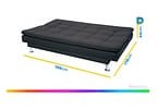 Sofá-cama Casal Reclinável Suede Linoforte Yasmin