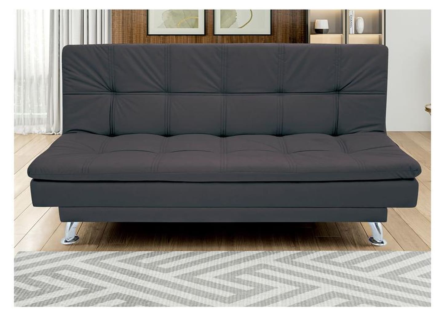 Sofá-cama Casal Reclinável Suede Linoforte Yasmin