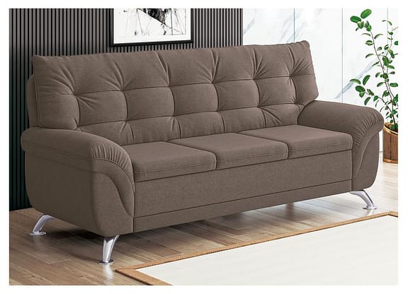 Sofá 3 Lugares Suede Atrium Linoforte
