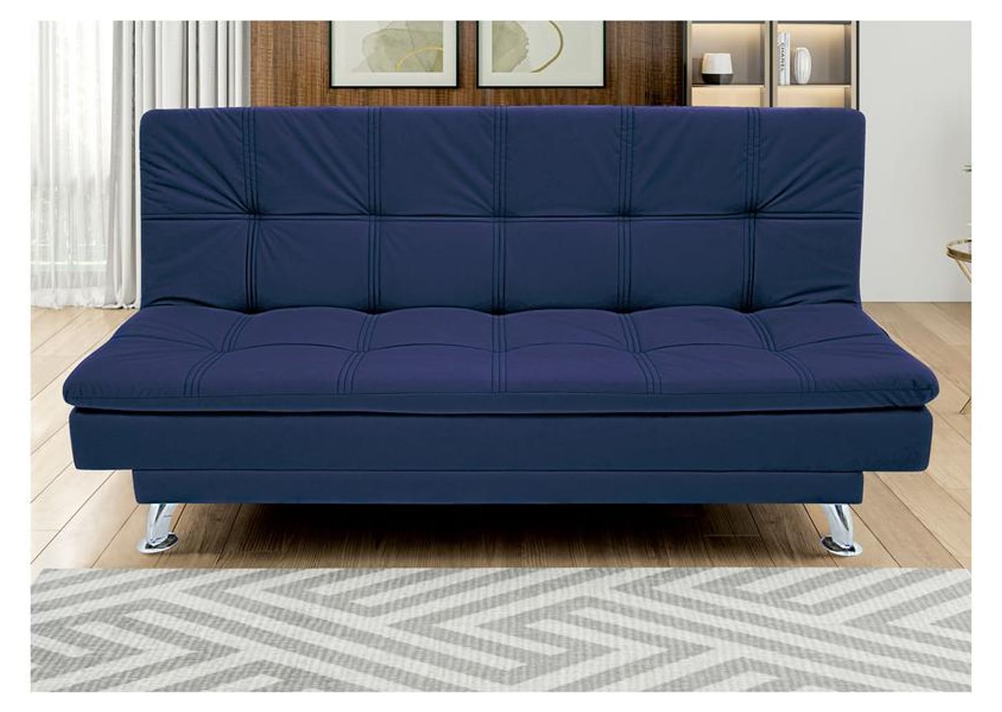 Sofá-cama Casal Reclinável Suede Linoforte Yasmin