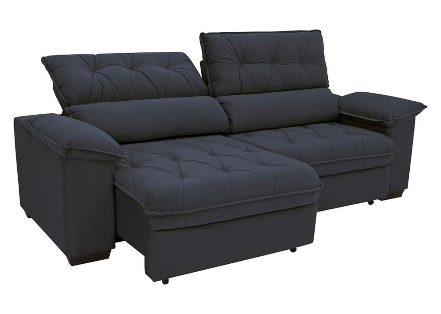 Sofá Retrátil Reclinável 4 Lugares Suede Hannover - Linoforte