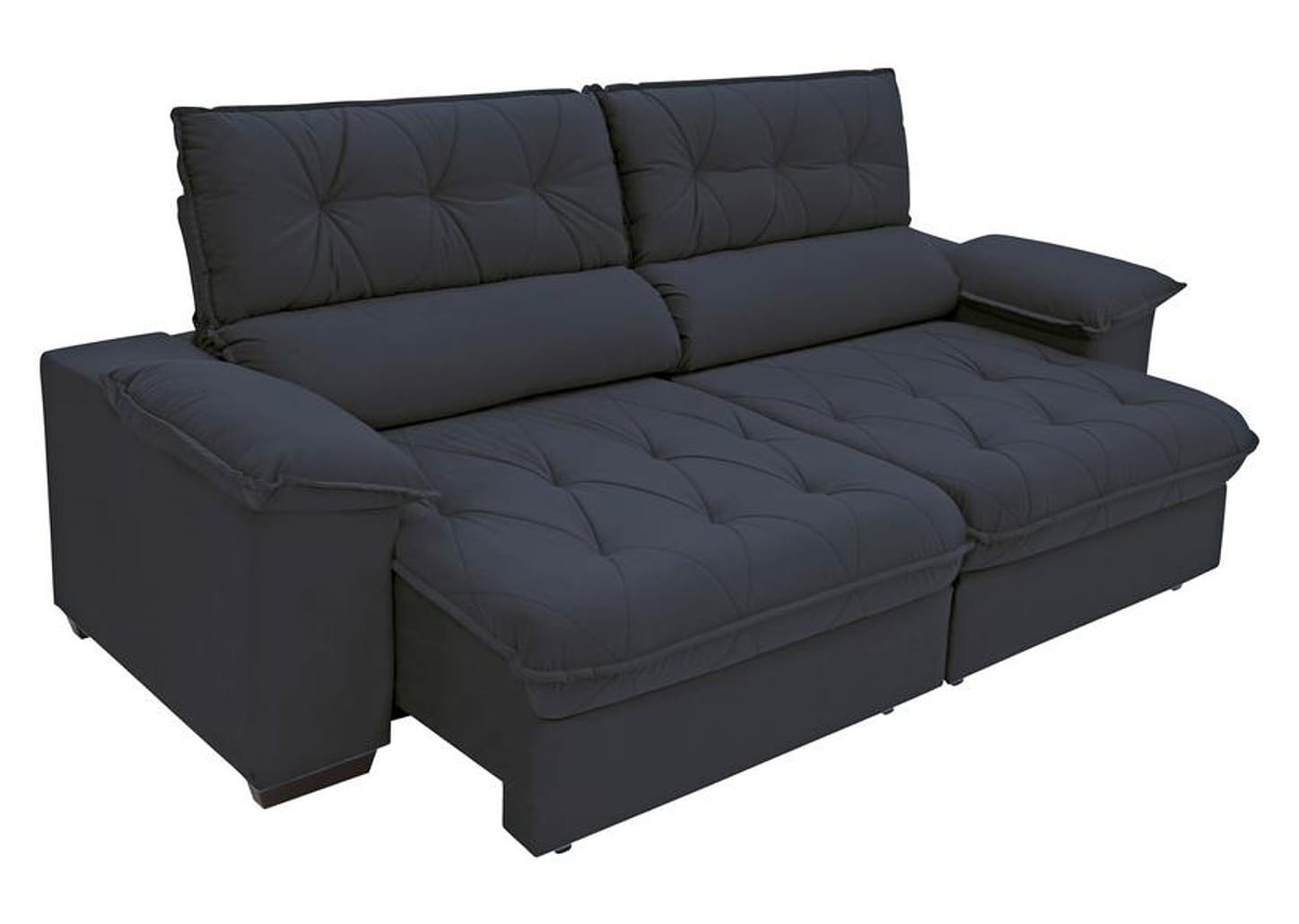 Sofá Retrátil Reclinável 4 Lugares Suede Hannover - Linoforte