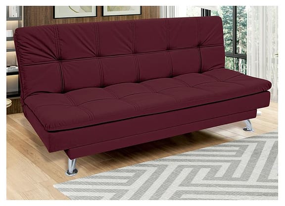 Sofá-cama Casal Reclinável Suede Linoforte Yasmin
