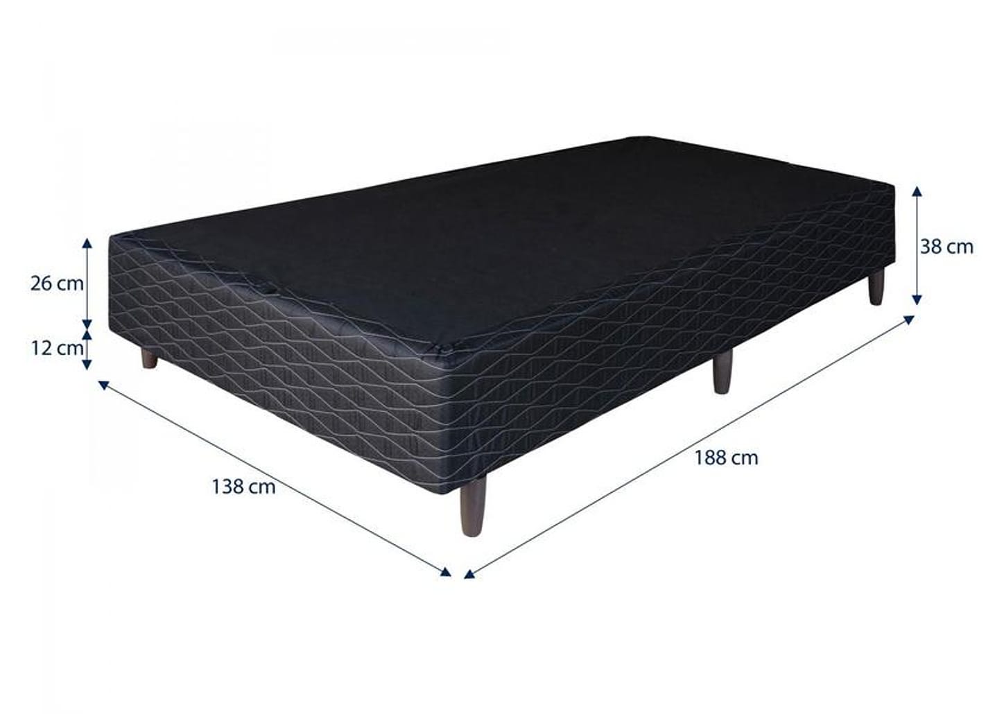 Base Cama Box Casal Umaflex 138x26x188cm - Duomo