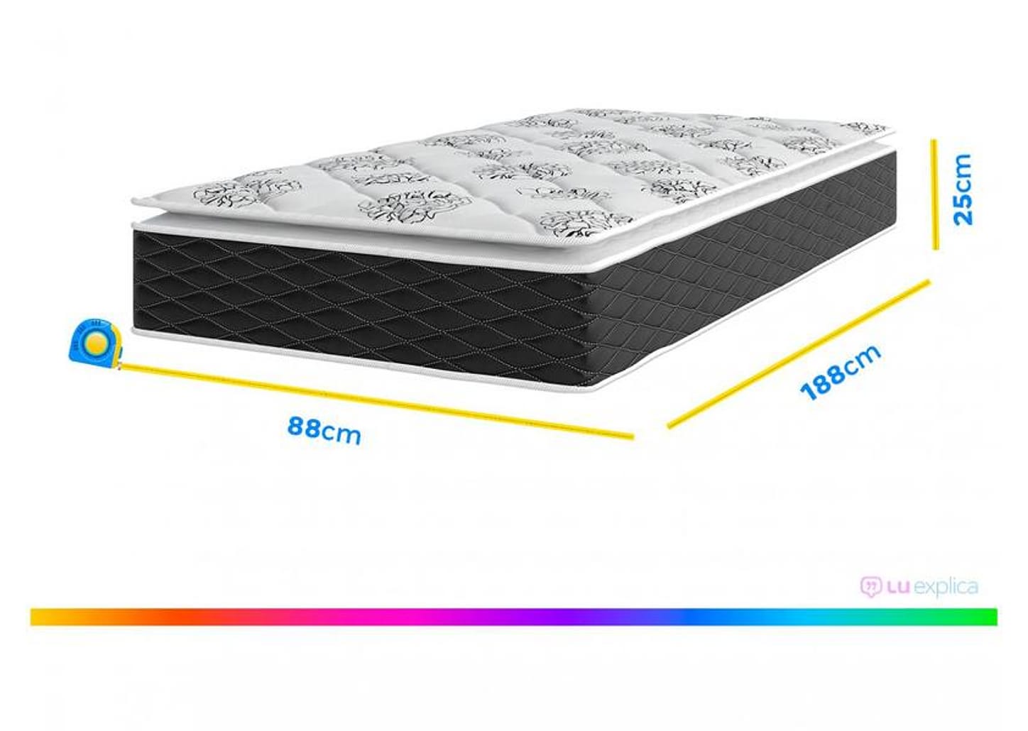 Colchão Solteiro Umaflex de Mola Ensacada 88x25x188cm Duomo
