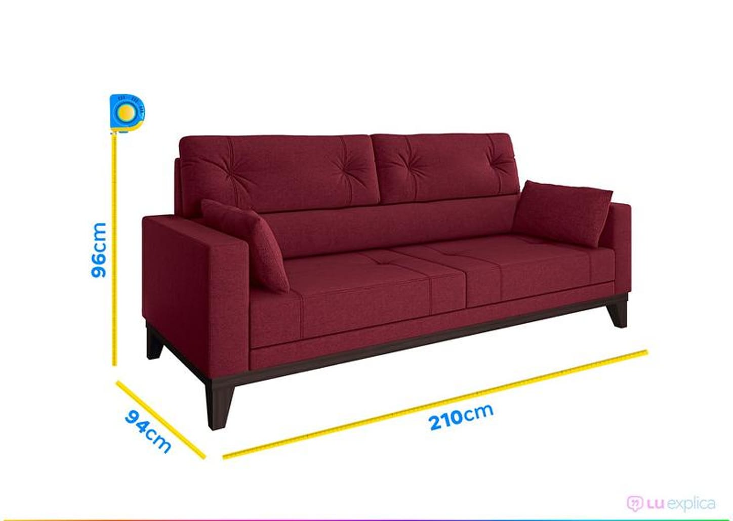 Sofá 4 Lugares Suede Cannes Linoforte