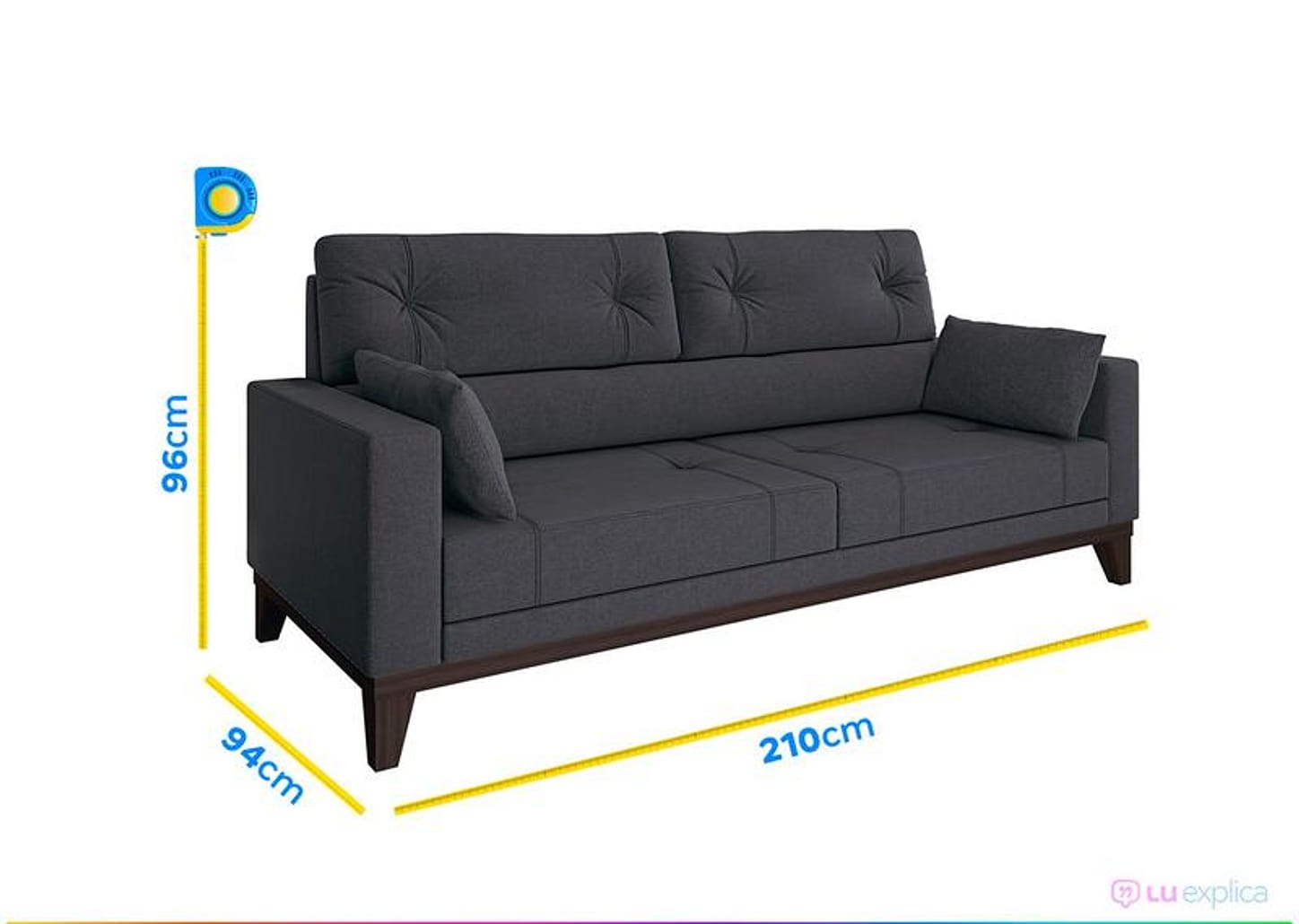 Sofá 4 Lugares Suede Cannes Linoforte