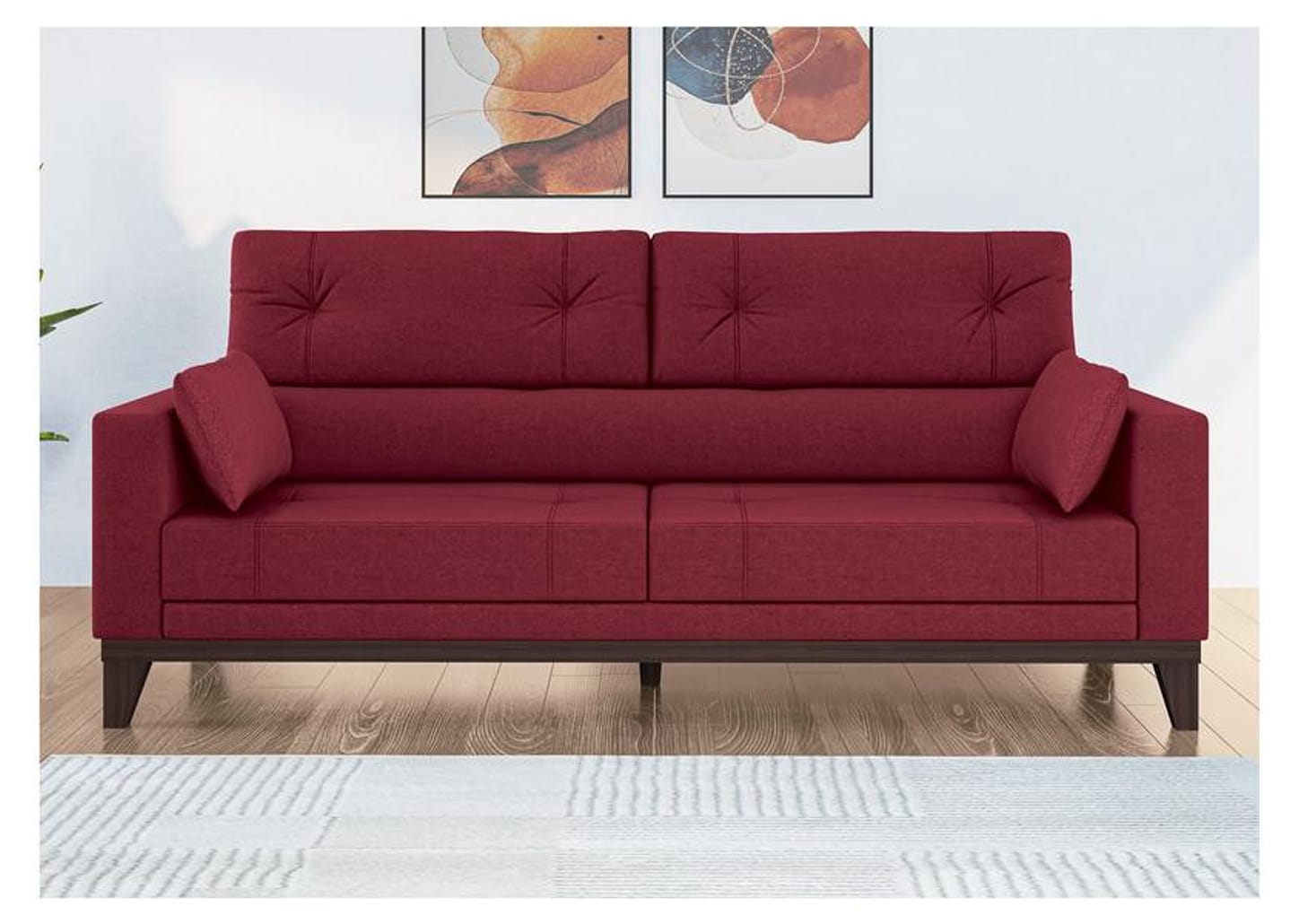 Sofá 4 Lugares Suede Cannes Linoforte