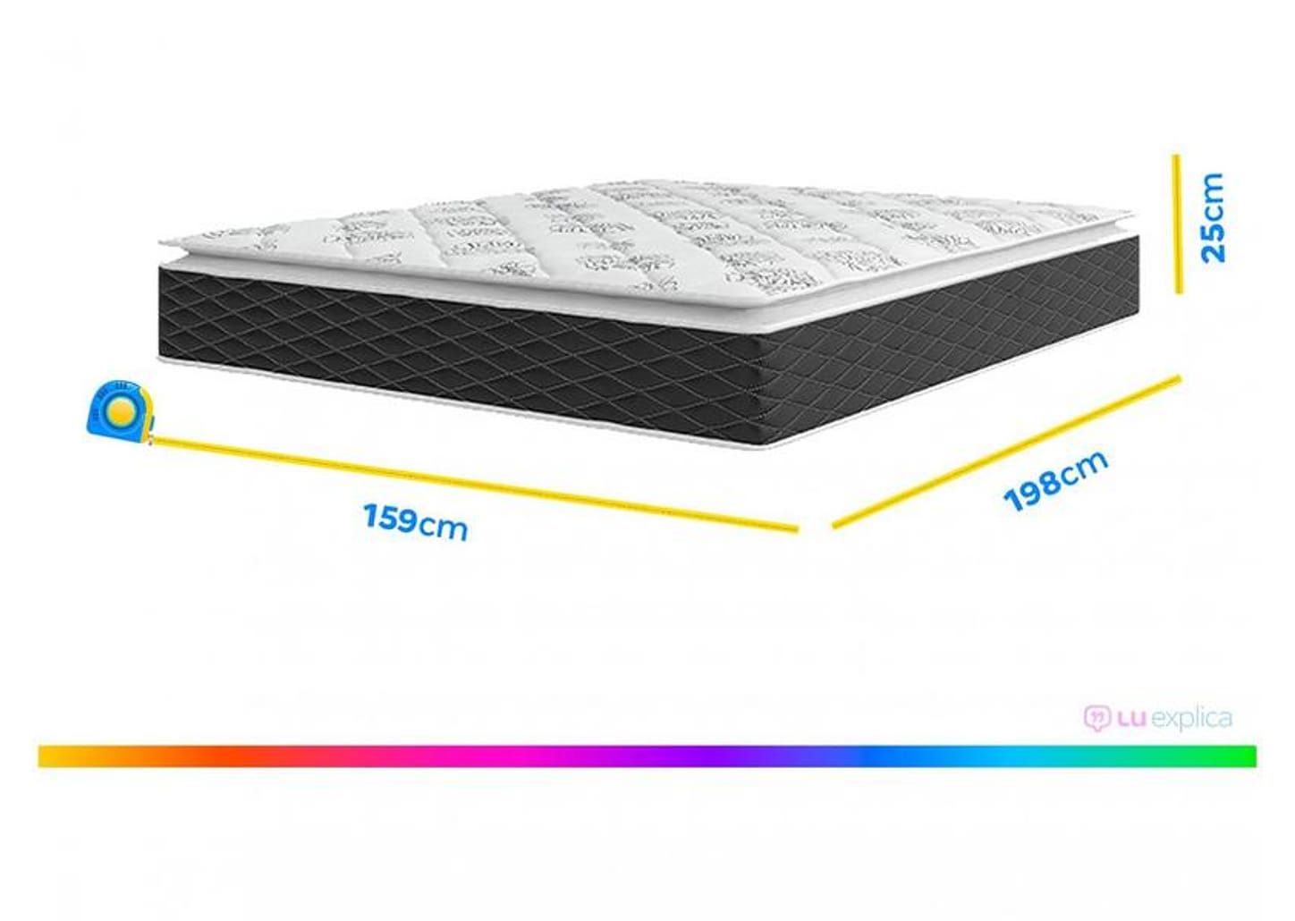 Colchão Queen Umaflex de Mola Ensacada 159x25x198cm Duomo