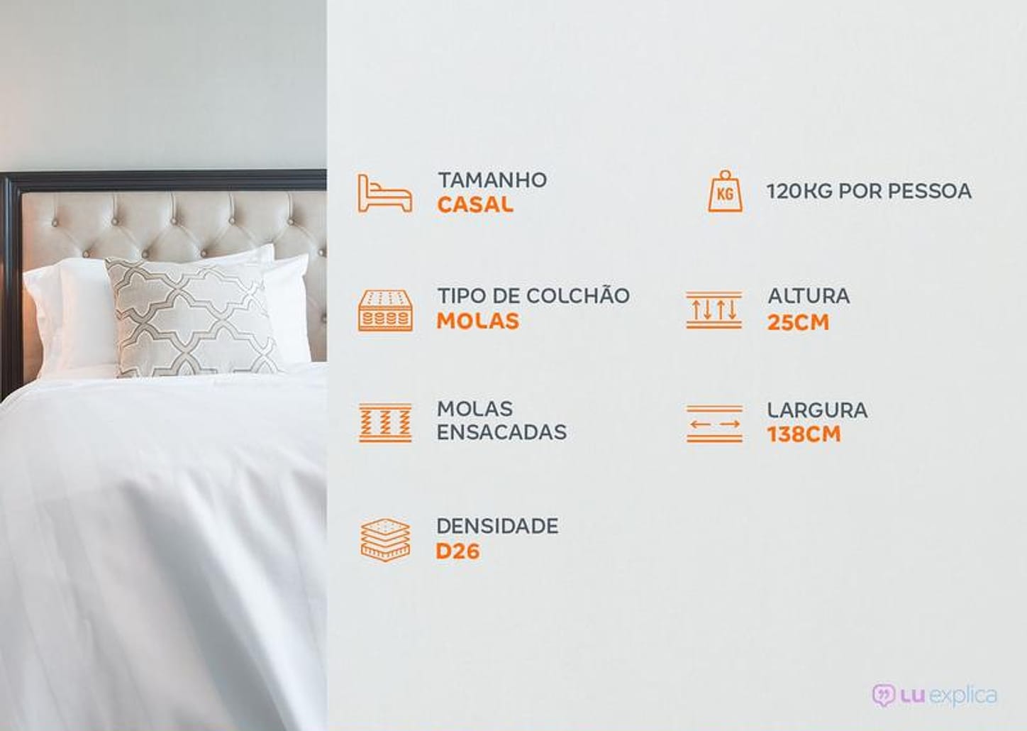 Colchão Casal Umaflex de Mola Ensacada 138x25x188cm Duomo