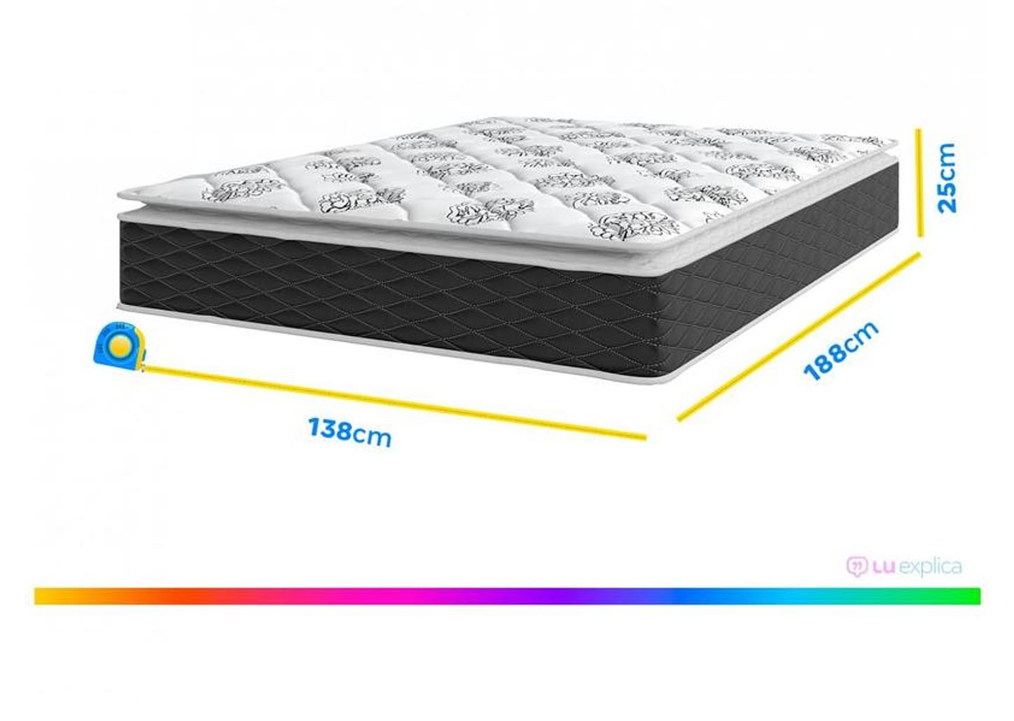 Colchão Casal Umaflex de Mola Ensacada 138x25x188cm Duomo