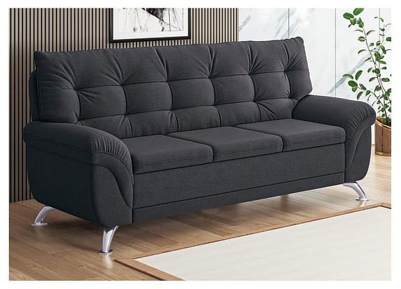 Sofá 3 Lugares Suede Atrium Linoforte