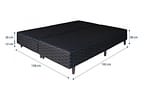 Base Cama Box Queen Umaflex Bipartida 156x26x198cm Duomo