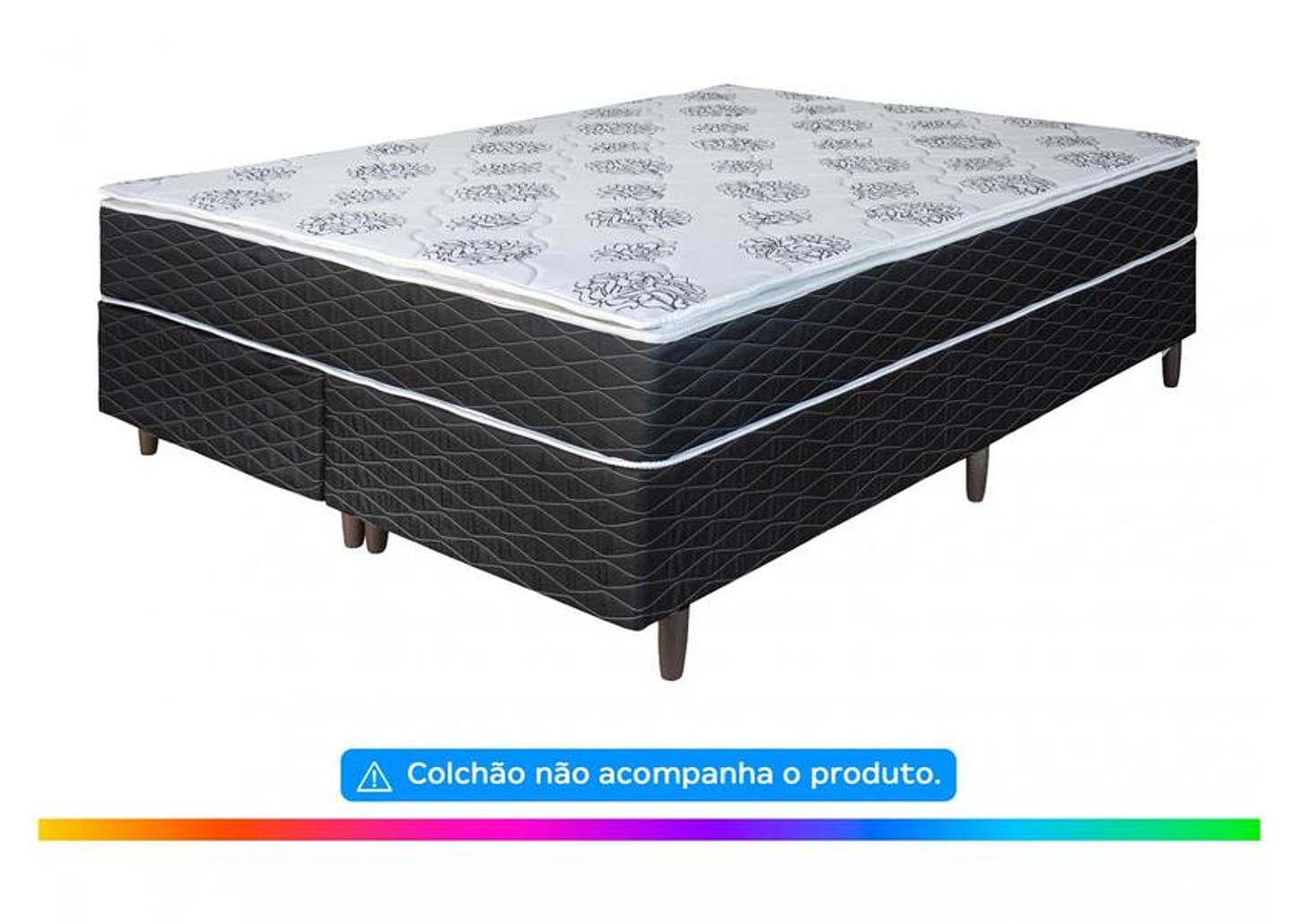 Base Cama Box Queen Umaflex Bipartida 156x26x198cm Duomo