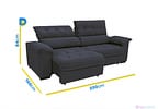 Sofá Retrátil Reclinável 3 Lugares Suede Hannover Linoforte