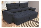 Sofá Retrátil Reclinável 3 Lugares Suede Hannover Linoforte