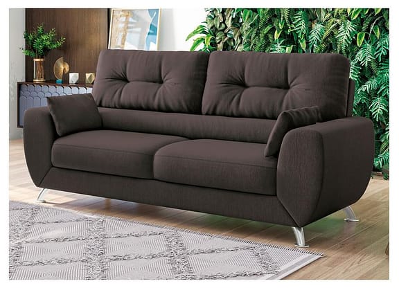 Sofá 3 Lugares Suede Amarilis Linoforte