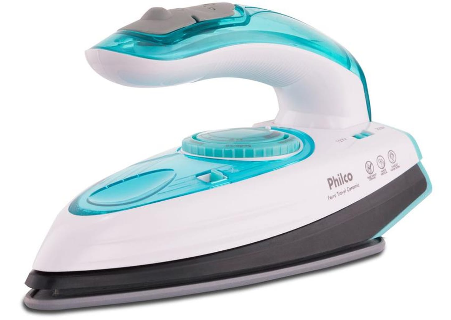 Ferro de Passar Roupa a Vapor Philco - Travel Ceramic Azul