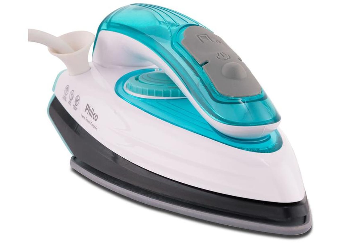 Ferro de Passar Roupa a Vapor Philco - Travel Ceramic Azul