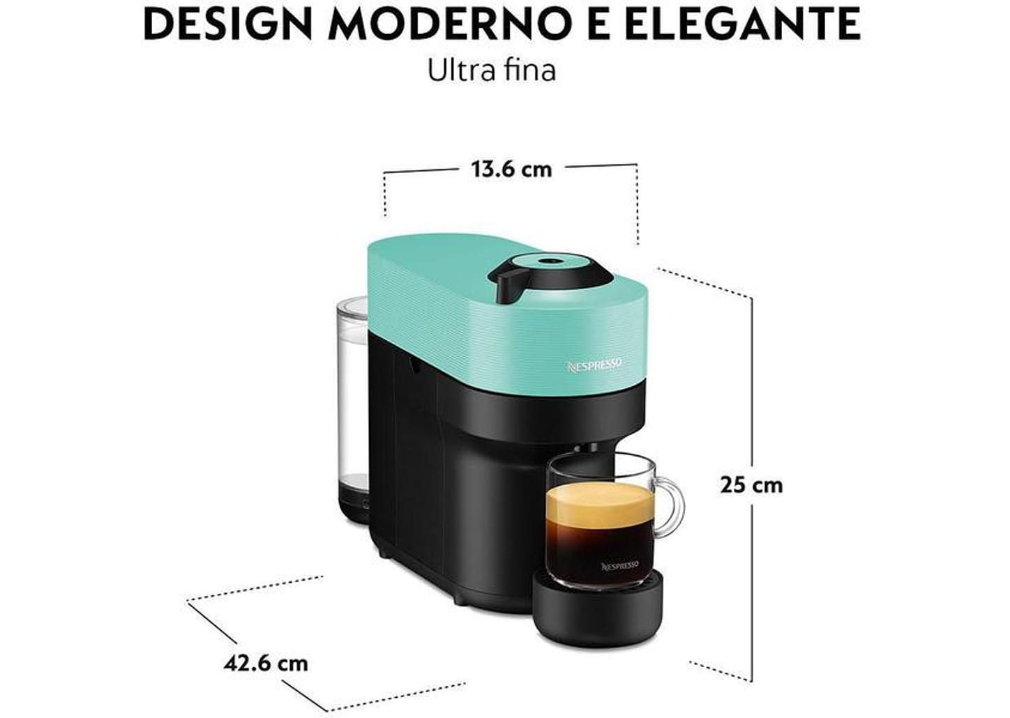 Cafeteira Espresso Nespresso Vertuo Pop - Verde água