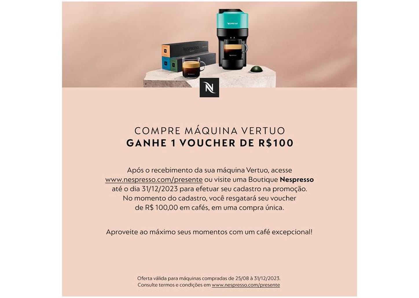 Cafeteira Espresso Nespresso Vertuo Pop Preta