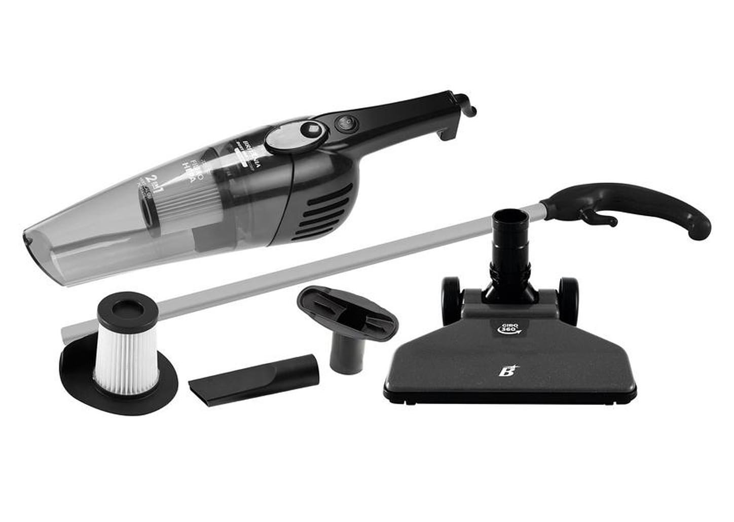 Aspirador de Pó 2 em 1 Britânia Filtro HEPA 1250W Dust Off BAS1390P Preto