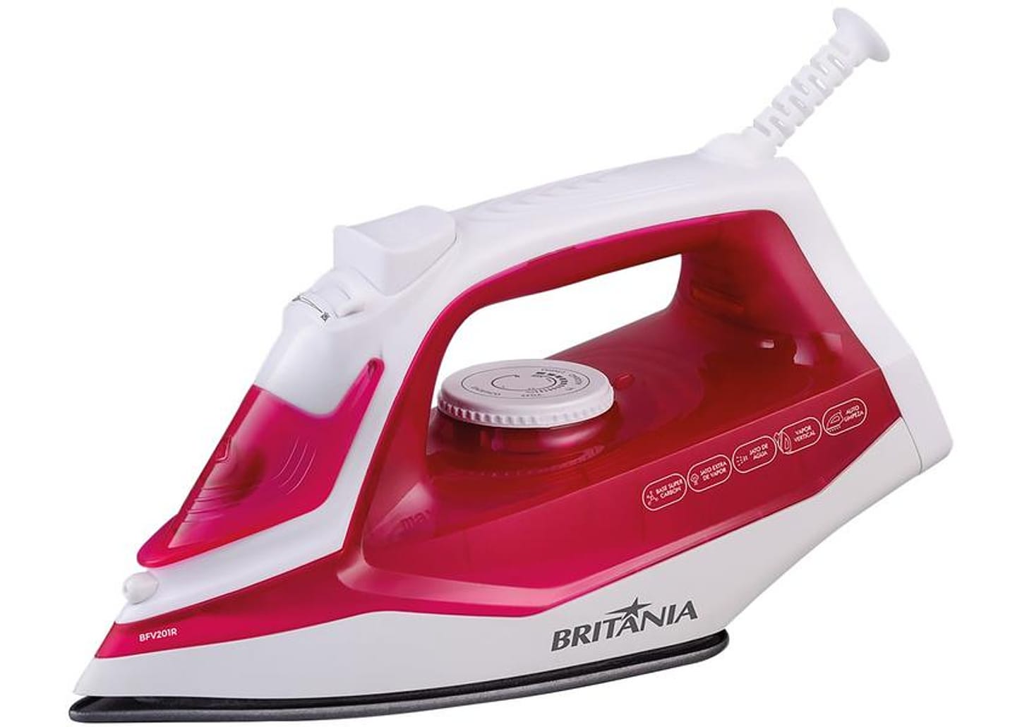 Ferro de Passar Roupa a Vapor Britânia BFV201R - Rosa