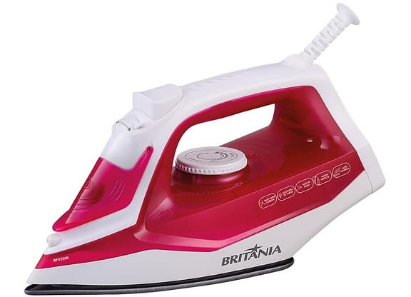 Ferro de Passar Roupa a Vapor Britânia BFV201R - Rosa