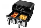 Fritadeira Elétrica sem Óleo/Air Fryer Mondial - Dual Duplo Cesto Preta 8L com Timer AFD-01-BI