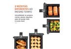 Fritadeira Elétrica sem Óleo/Air Fryer Mondial - Dual Duplo Cesto Preta 8L com Timer AFD-01-BI