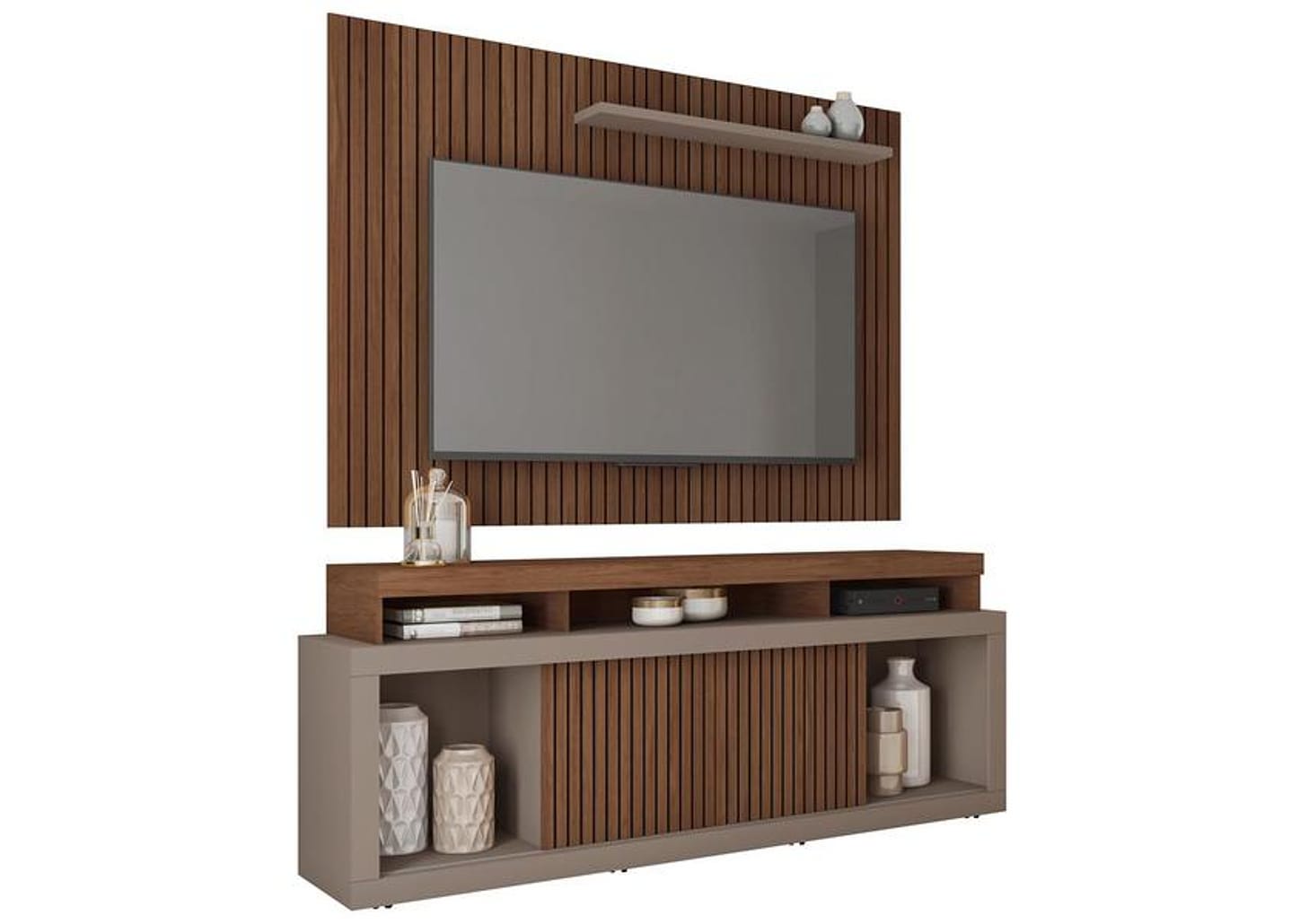 Rack para TV até 70” com Painel 1 Porta Caemmun Aegon