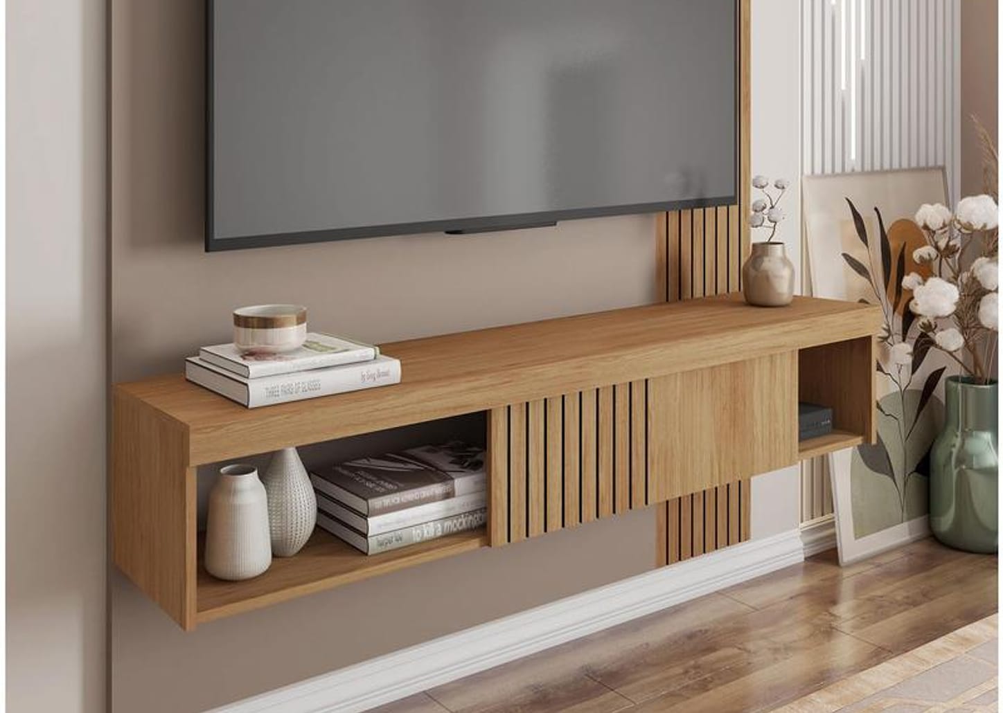 Painel para TV até 55” Caemmun Jade 1 Prateleira