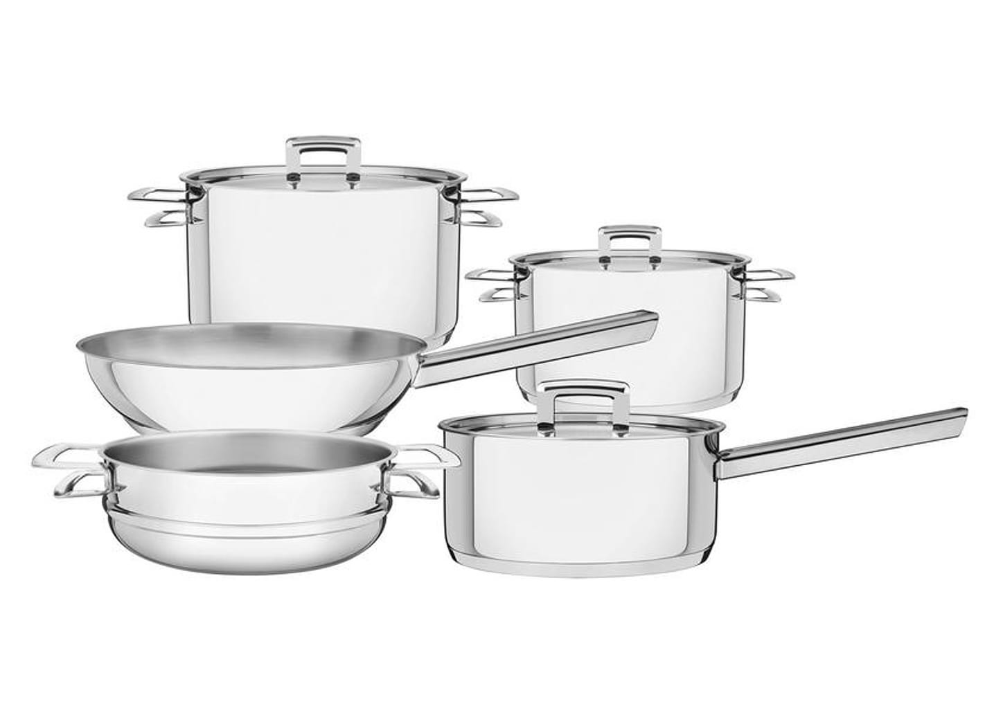 Jogo de Panelas Tramontina Brava 65400/010 Inox - Fundo Triplo 5 Peças