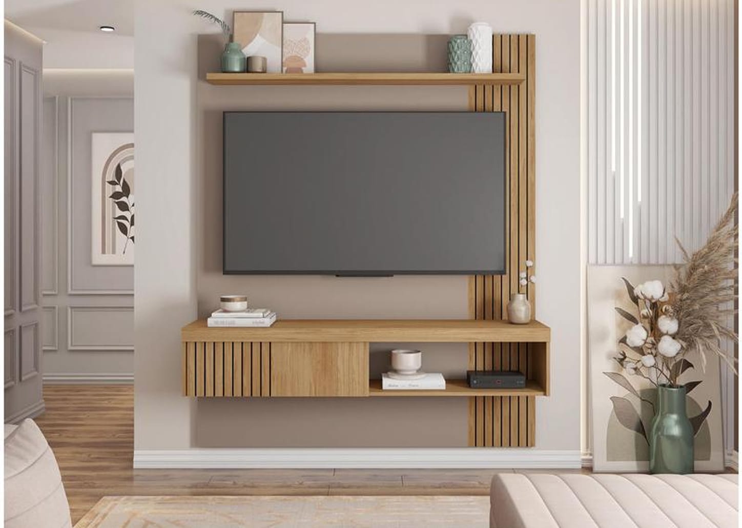 Painel para TV até 55” Caemmun Jade 1 Prateleira