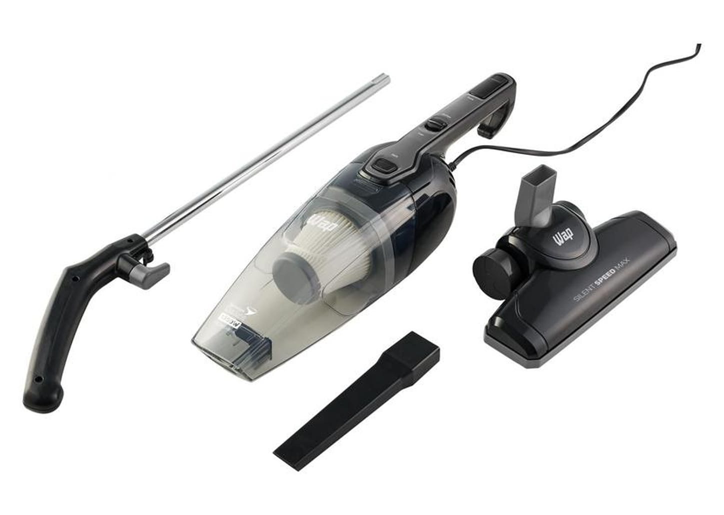 Aspirador de Pó Vertical Wap Filtro HEPA 1350W - Silent Speed Max Cinza e Preto