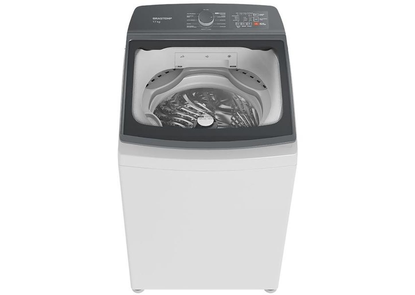 Lavadora de Roupas Brastemp 17kg Cesto Inox 12 Programas de Lavagem Branca BWK17