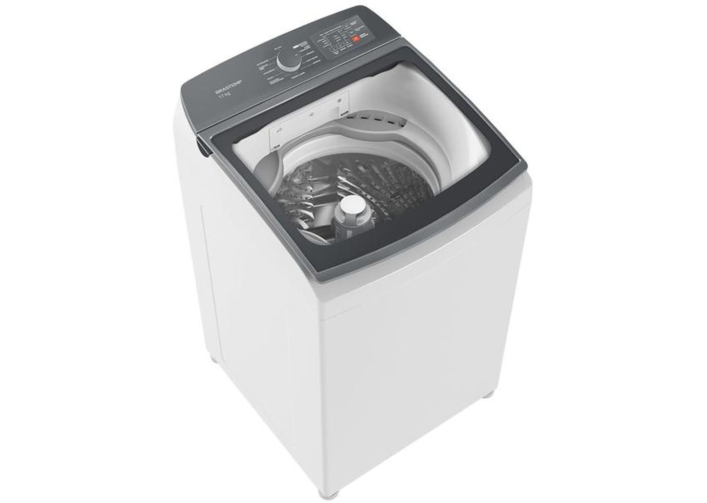 Lavadora de Roupas Brastemp 17kg Cesto Inox 12 Programas de Lavagem Branca BWK17