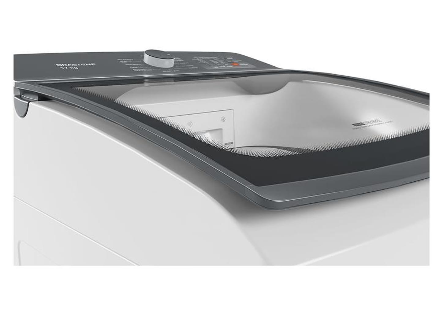Lavadora de Roupas Brastemp 17kg Cesto Inox 12 Programas de Lavagem Branca BWK17