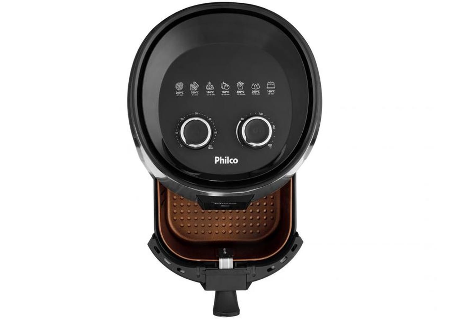 Fritadeira Elétrica sem óleo/Air Fryer Philco - PFR15PG Preto 4,3L com Timer
