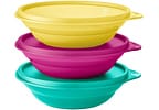 Conjunto de Tigelas de Plástico 3 Peças - Tupperware Pragela Colors