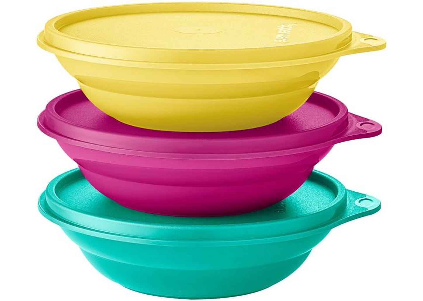 Conjunto de Tigelas de Plástico 3 Peças - Tupperware Pragela Colors