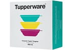 Conjunto de Tigelas de Plástico 3 Peças - Tupperware Pragela Colors