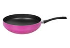 Frigideira Wok Antiaderente Multiflon de Alumínio Color Rosa 28cm