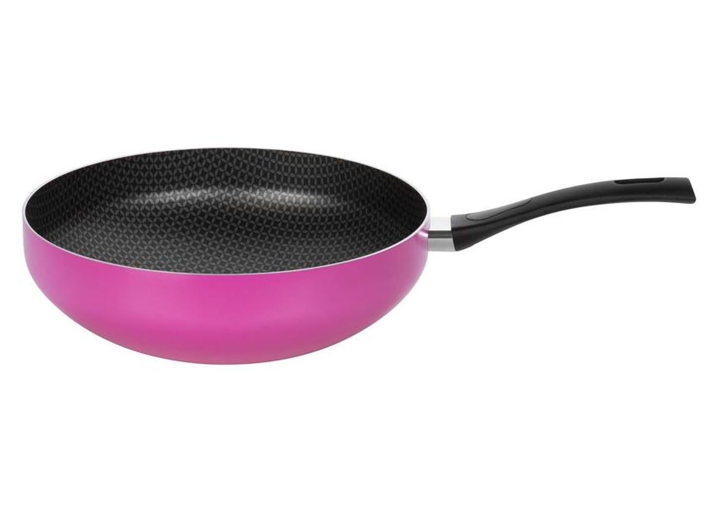 Frigideira Wok Antiaderente Multiflon de Alumínio Color Rosa 28cm