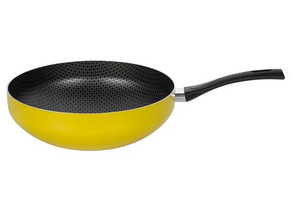 Frigideira Wok Antiaderente Multiflon de Alumínio Color Amarelo 28cm