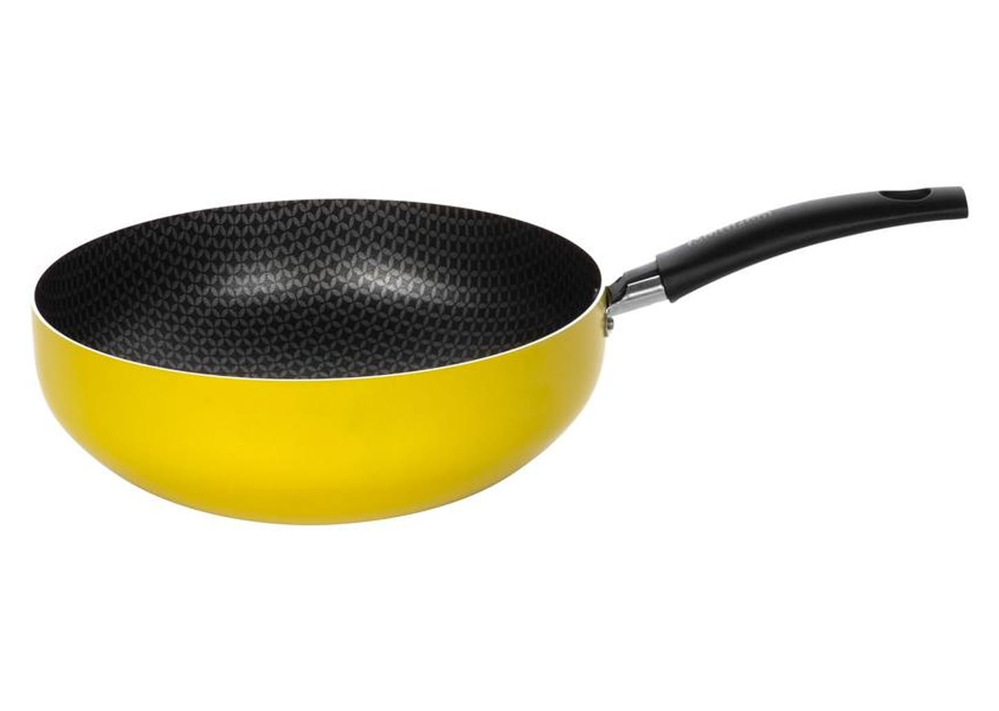 Frigideira Wok Antiaderente Multiflon de Alumínio Color Amarelo 24cm