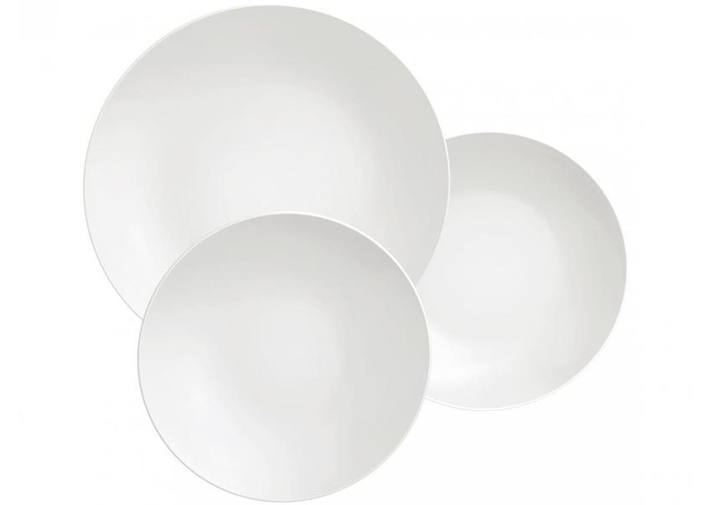 Jogo de Pratos Redondo de Porcelana Branco - Tramontina Sophia 12 Peças